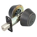 Design House 791673 Double Cylinder 2-Way Adjustable Deadbolt, Oil Rubbed Bronze