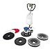Industrial Floor Polisher Machine 17" with (1 Tank + 2 Brushes + 1 Pad Holder),1.5 HP BF522