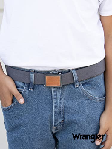 Wrangler Men's Leather Buckle Stretch Web Casual Everyday Dress Belt4