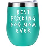 YZ-MAMU Pet Lover Gift Dog Mom Mug Best Fucking Dog Mom Ever Coffee Wine Tumbler Fur Mama Mug Dog Lover Dog Owner Dog Person Animal Lover Gift Green