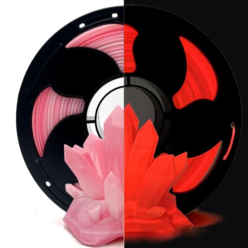 Image of Lollipop Glow in Dark Rainbow Pink PLA 1.75mm 1kg Luminous 3D Filament FDM | Luminous Gradient Lollipop color Bright night printing Hide layer line No tangle 1kg spool 2.2lbs for Printer Bambu Prusa
