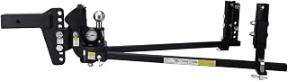 Weigh Safe TrueTow HW Distribution Hitch, 6" Drop, 2.5" Shank, 22,000 GTW | Adjustable Heavyweight Weight Distribution Hitch, Built-In Tongue Weight Scale, 4-Area Sway Control