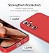 LeYi for Samsung-A35 5G Case: Samsung A35 5G Phone Case with Tempered Glass Screen Protector, Slim Soft Full-Body Shockproof Protective Case for Galaxy A35 5G, Red