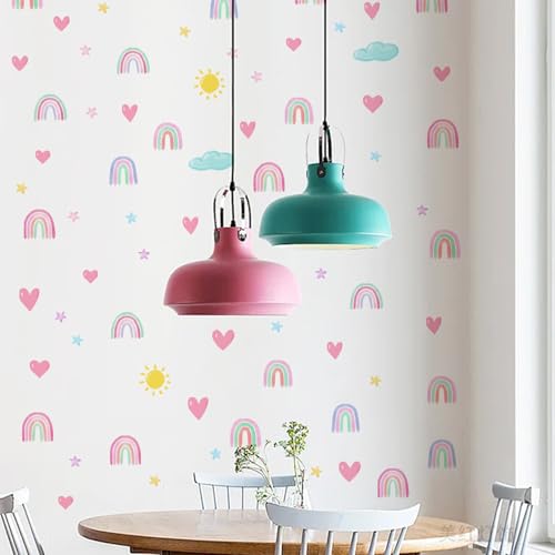 Vinilos decorativos arcoíris 123 piezas para habitación infantil miniatura 4