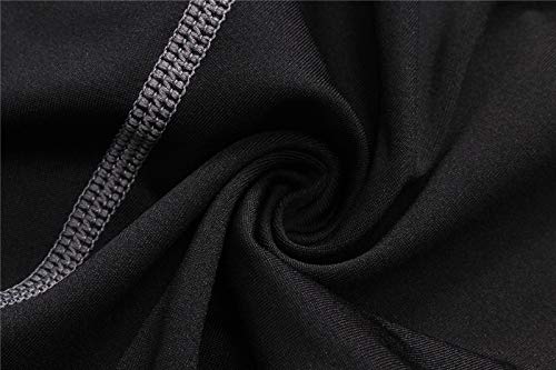 BaronHong Basketball Single Leg Tight Sports Pants 3/4 One Leg Compression Pants Athletic Base Layer Underwear3