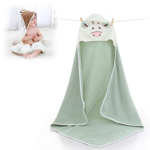 MAFANG® Serviette De Bain Enfant, Serviette De Plage Enfant, Bébé Peignoir Coton Mignonne Visage d'animal Hooded Enfant Serviette Peignoir De Bain pour Garçons Filles De 0-6 Ans, 90 * 90 Cm,Style 1 Cover