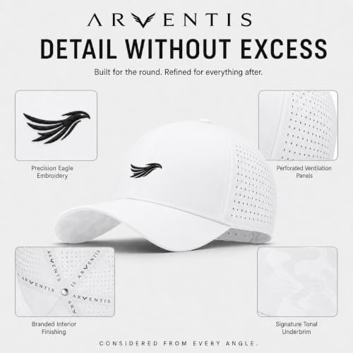 ARVENTIS Veil Performance Golf Hat, Breathable Adjustable Cap (Summit) - 4
