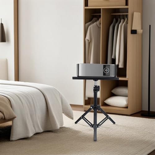 Trípode para soporte de proyector con bandeja de mesa y soporte telescópico de 30 a 50 cm 6