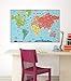 Wall Pops WallPops WPE0624: Kids World Dry Erase Map Decal