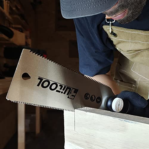 Ruitool Japanese Hand Saw, 7 Inch Finish Cutting Pull Saw, 6-10&18Tpi Double Edge Sided Sk5 Flexible Blade Flush Cut Saw Non-Slip Handle Wood Saw For Woodworking Hand Tools #TOP1