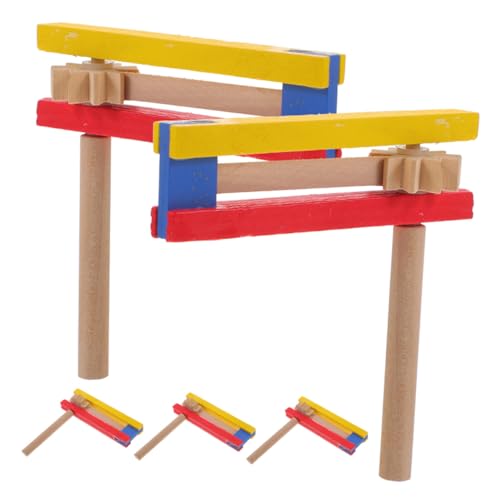 ORFOFE 5 Pièces Crécelle Bois à Rotation Automatique Instrument de Fête Mexicain pour Événements Musical Manuel