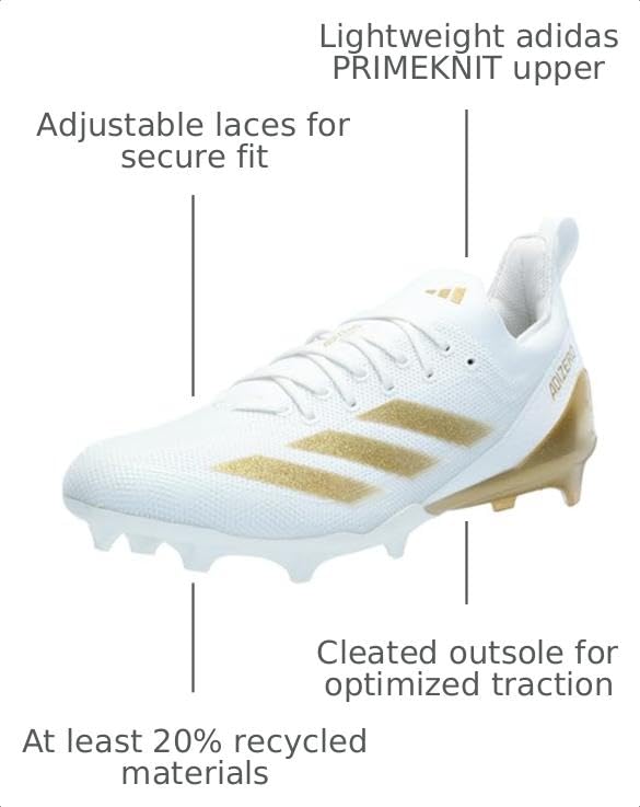 Image of Adidas Mens Adizero Electric.1 American Football