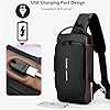 JIIJCAAC Anti-Theft Sling Bag for Men & Women – Secure Crossbody Bag with Password Lock & USB Charging Port, Waterproof Chest Bag for Hiking, Running, Travel #2