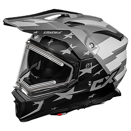 Castle X CX200 Liberty Dual Sport Electric Snow Helmet (Matte Charcoal - Large)