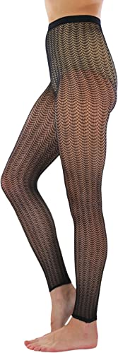 Image of ToBeInStyle Women's Single Floral Lace Fishnet Tights Footless & Stirrup Design