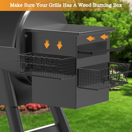 Image of 2 Pack Magnetic Storage Bins and Paper Towel Holder for Traeger Smoker Grills, Suit for Traeger Ironwood 885, Pro Series 34, Pro Series 22, Pro D2 575, Pro 780, Ironwood 650, Z-Grills, Pit boss