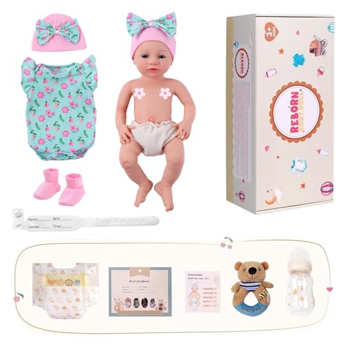 Muñeca Reborn Silicone 16 Pulgadas Cuerpo Completo Realista miniatura 6