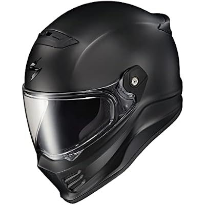 ScorpionEXO Covert FX Full Face Adult Motorcycle Helmet Street Fighter Style - Bluetooth Ready Speaker Pockets DOT ECE Solid (Matte Black - Medium)
