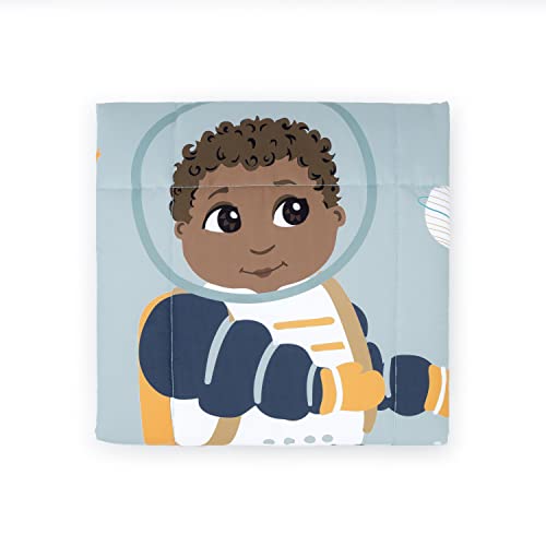 Image of Little Muffincakes Ashton Toddler Quilted Blanket, Astronaut in Space Print, 42.0 inch x 34.0 inch, 18 Months & up, Blue