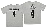 Outerstuff NFL Youth Boys (8-20) Mainliner Short Sleeve Tee, Oakland Raiders Derek Carr, X-Large (18)