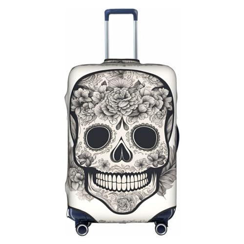Mexican Skull Print Personalized Travel Luggage Cover With Zipper, Elastic Luggage Cover,For Daily Use