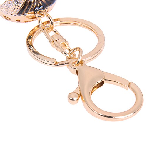 Chaveiro de coruja com strass Childplaymate para bolsa de mão, chaveiro, chaveiro