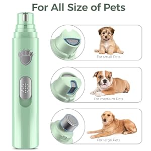 VIWIK Dog Nail Grinder, 2-Speed Rechargeable Dog Nail Trimmers for Large Medium & Small Dogs, Upgrade Professional Electric Pet Paws Grooming, Quiet Puppy Grooming Tool, for Dogs Cats VIWIK Dog Nail Grinder 2 Speed Rechargeable Dog Nail Trimmers for Large Medium Small Dogs Upgrade Professional Electric Pet Paws Grooming Quiet Puppy Grooming Tool for Dogs Cats