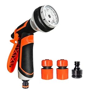 Slangpijp spuitpistool voor tuin: hogedruk watersproeier mondstuk voor gazon planten water geven auto wassen hond douche
