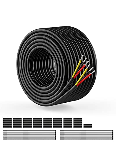 NAOEVO 20 Gauge Wire 3 Conductor, 20 Gauge Automotive Wire 12V Cable, 50FT