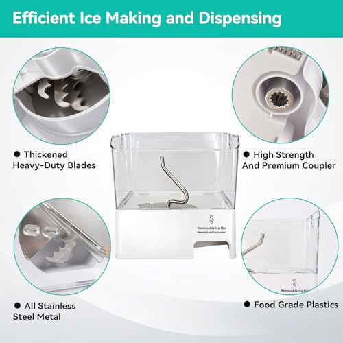 Bac à glace amovible WPW10347093 haute résistance pour machine à glaçons durable - 3