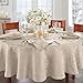 Elrene Home Fashions Damast tafelkleed, polyester, Taupe, 52 inch x 52 inch vierkant