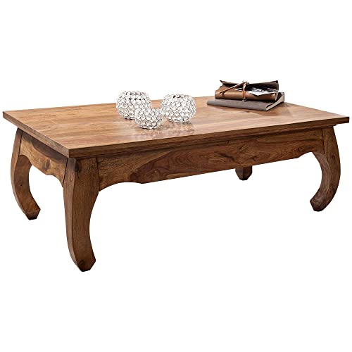 FineBuy Table basse bois massif Sheesham table de salon 110 x 40 x 60 cm | Table d'appoint style maison de campagne | Meubles en bois naturel table de sofa | Table en bois massif meubles en bois massif
