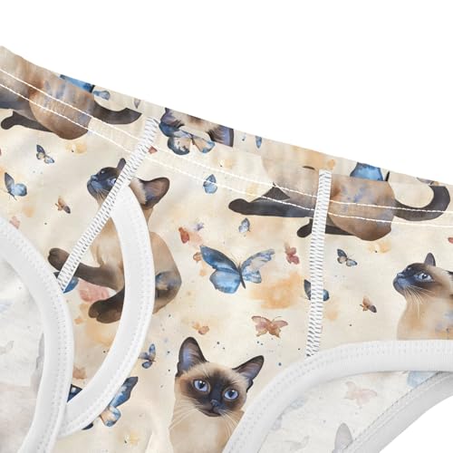 ODAWA Cats Butterflies Beige Soft Cotton Toddler Underwear Tagless Underwear 2T Boys4