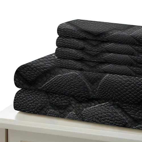 Housse de couette géométrique 3D microfibre parure de lit simple 140x200 - 7