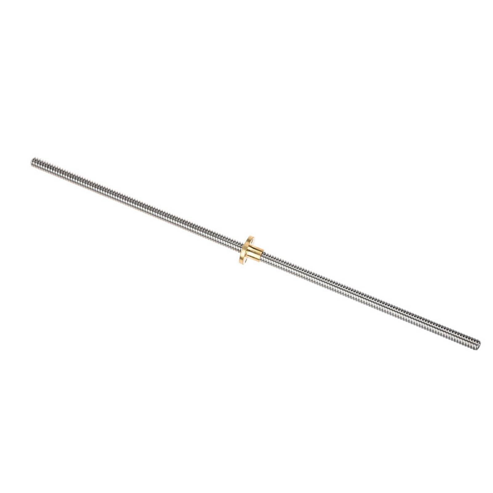 T8 8mm Trapézoïdal en Acier Inoxydable Tige Filetée Vis Mère écrou en Laiton Imprimante 3D (400mm)
