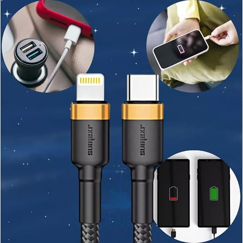 Cabo Carregador 2 Metros Turbo Reforçado 20W, Carga Rápida, Transferência de Dados Estável, Design A