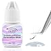 Eyelash Glue for Professional Lash Extensions - EXTRA STRONG Lash Glue 5ml - 1-2 Sec Dry Time & 6-7 Weeks Bonding - Extra Black Lash Adhesive - Latex FREE Lash Adhesive