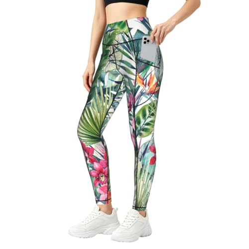 Pantalones de yoga sin transparencias con prácticos bolsillos para correr