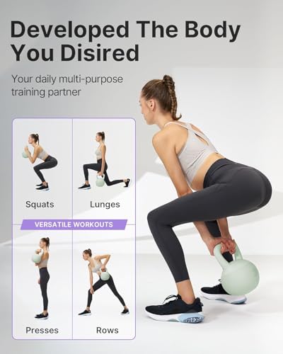 Image of Soft Kettlebells with Cushioned Impact-Resistant Base and Anti-Slip, Wide-Grip Handle for Home Workouts, Weightlifting, and Full Body Strength Training (Pastel Pink(4kgs))