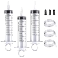 3 Stück 100ml Spritze Große Spritzen mit Schlauch für Wissenschaftslabore Ohne Nadel für Nachfüllen und Messen Öl Klebstoffapplikator von Flüssigkeiten Füttern von Haustieren wissenschaftliche Labors