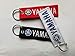 3pc Embroidered Tag Keychain Key Ring for Yamaha Motorcycles Bike Biker Key Chain Bag Phone ChainAccessories Gifts
