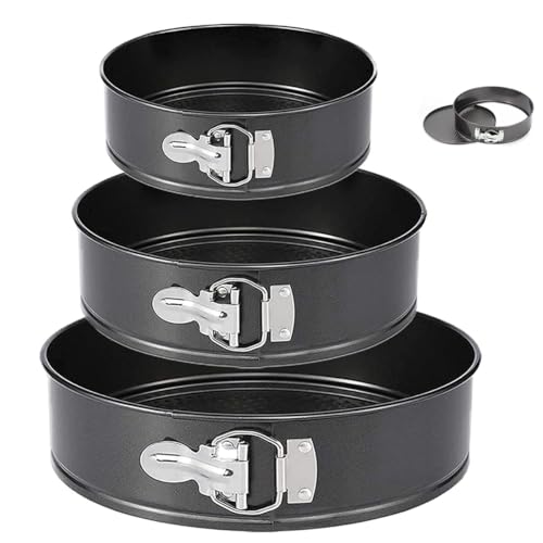Tunyet Springform Pan, 3PCS 7,8,9 Inch Cheesecake Pans with Removable Bottom, Non-stick Spring Form Pan for Cheesecake