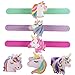 TZIXBOI Unicorns Slap Bracelets, Unicorn Party Favors for Kids 6-8 8-12, Unicorn Light Bracelets Girls Party Supplies for Birthday Chritmas