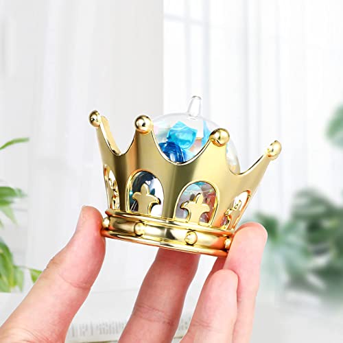 Honeydak Gold Fillable Crown With Dome Party Favors Decorative Crown Candy Storage Boxes Fillable Golden Crown Candy Containers For Baby Shower Princess Birthday Party Supplies (15 Pieces) #TOP2