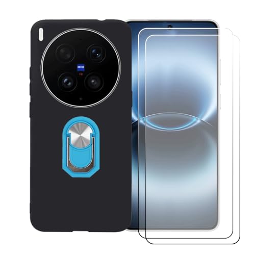 CongJiaLingXi �P�[�X �K�p �� Vivo X300 Ultra (6.82") �����O�T�|�[�g+ [2�p�b�N]�����K���X�X�N���[���v���e�N�^�[�A�_��ȃV���R�[���V�F���o���p�[TPU�ی�J�o�[�������,��