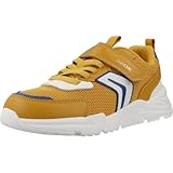 Transpirable Geox J Loftus Boy B - Zapatillas Deportivas, Color Ocre y Blanco, Talla 36 EU