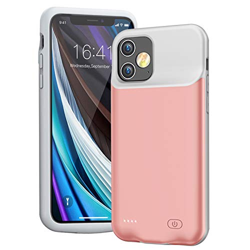 Battery Case for iPhone 12 Mini, Full Encircle 6000mAh Ultra-Slim Rechargeable Portable Charging