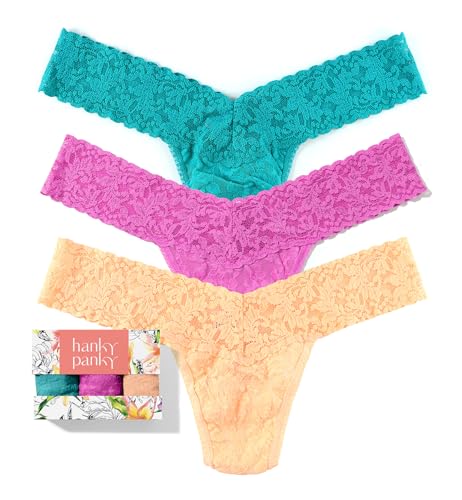 Image of hanky panky - Signature Lace Low Rise Thongs for Women | Lacy Lingerie Underwear | 3 or 5 pack