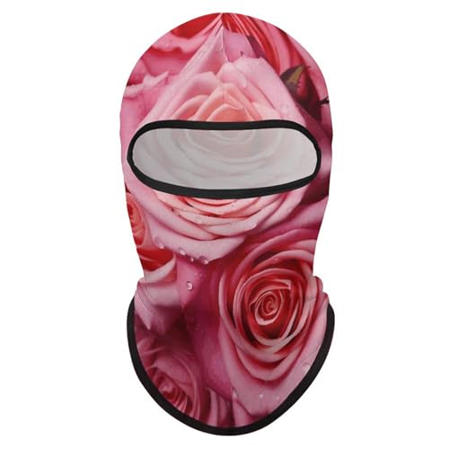 Balaclava con diseño de rosa elegante para hombre y mujer, máscara facial protectora contra el sol, transpirable, cubre toda la cabeza para senderismo, ciclismo, correr y conducir miniatura 7