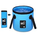 Esthesia Collapsible Bucket, 5 Gallon Portable Folding Water Container for Travelling, Camping, Hiking, Fishing, Gardening